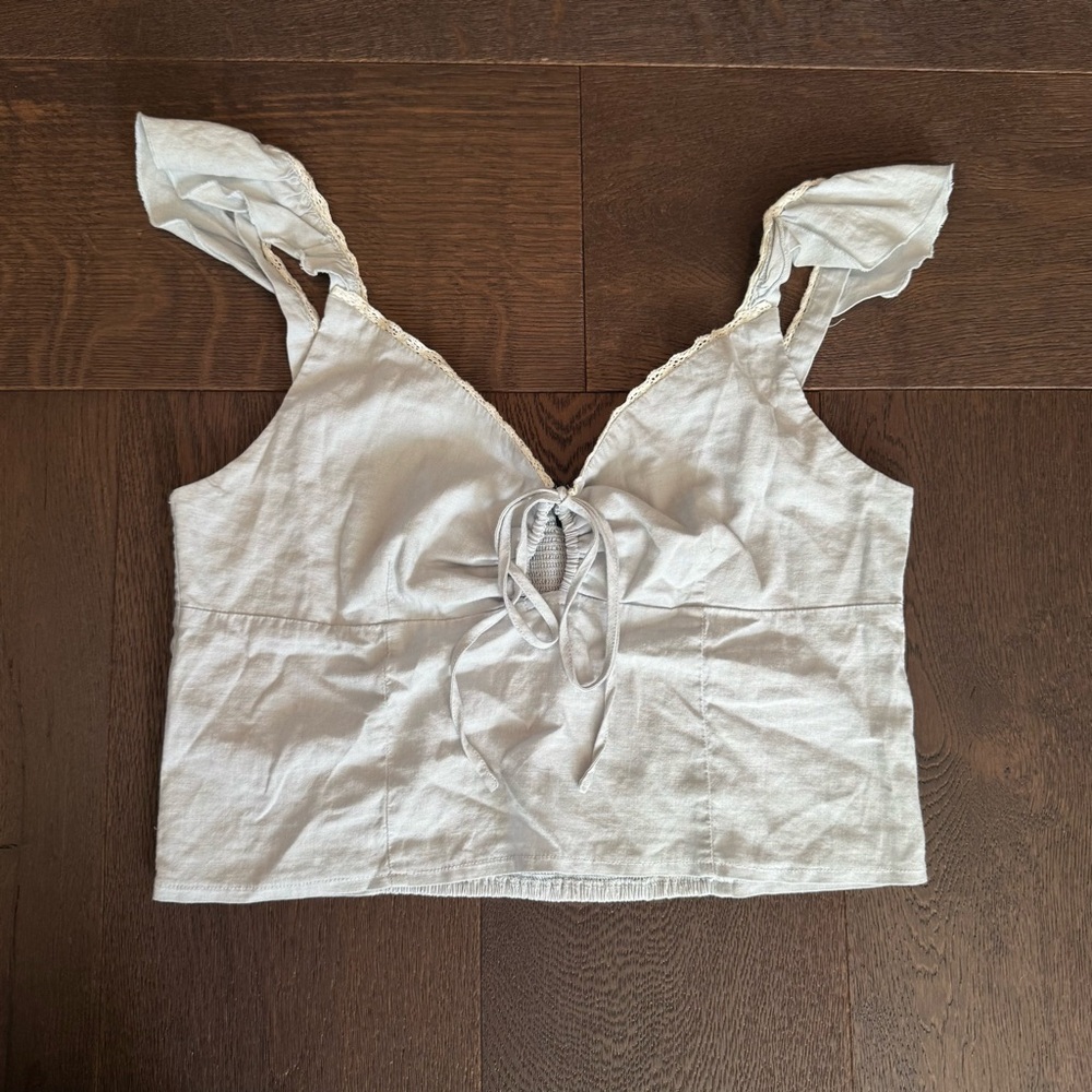 Brandy Melville Baby Blue Babydoll Top